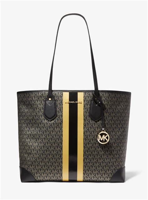 michael kors logo stripe tote bag|Michael Kors Tote bags clearance.